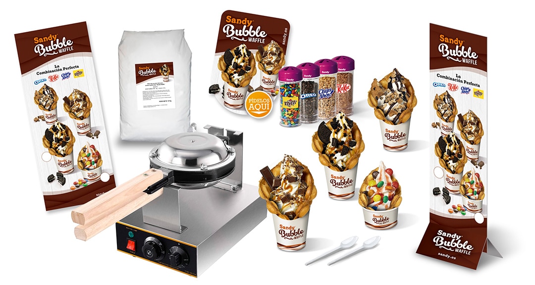 Máquinas de gofres para helados Máquina de gofre para helado